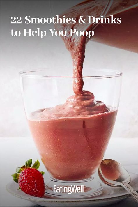 Smoothies For Digestion, Poop Smoothie, Gut Healthy Smoothie Recipes, Smoothies For Constipation, Fiber Rich Smoothie Recipes, Constipation Smoothie Recipes, Smoothies With Flax Seed Recipes, Smoothie For Constipation, Gut Health Smoothie Recipes