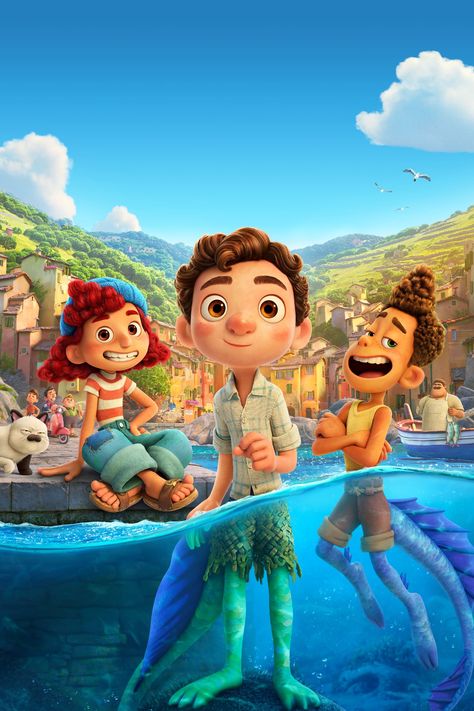 Luca Movie, Lucas Movie, Disney Background, Pixar Movies, Movie Wallpapers, Disney Cartoons, Disney Wallpaper, Animated Movies, Disney Pixar