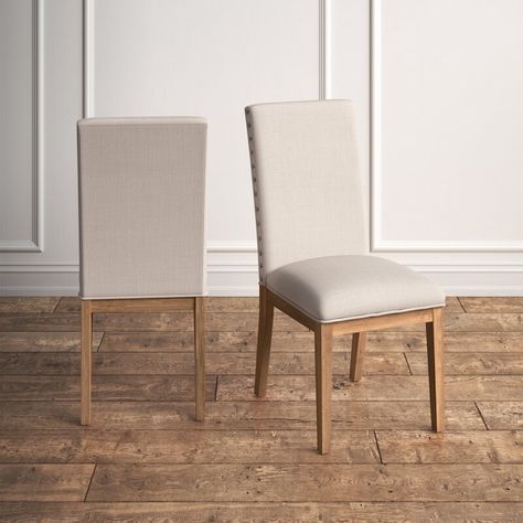 Kelly Clarkson Home Avril Linen Upholstered Parsons Dining Chair & Reviews | Wayfair Chairs Dining Room, Parsons Dining Chairs, Wood Side Chair, Kelly Clarkson Home, Parsons Chair, Leather Side Chair, Linen Armchair, Chairs Dining, Parsons Chairs