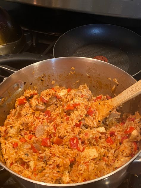 Chicken And Rice Aesthetic, Rice Aesthetic, Sausage Rice, Cooking Chicken, Jambalaya, Chicken Sausage, How To Cook Chicken, Good Eats, Fuel