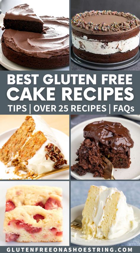 Gluten Free Celebration Cake, Simple Gluten Free Cake Recipes, Gluten Free Layer Cake Recipes, Easy Gluten Free Birthday Cake, Wheat Free Cake Recipes, Gluten Free Nut Free Cake, Gf Cakes Recipes, Gf Df Birthday Cake, Homemade Gluten Free Cake Recipes