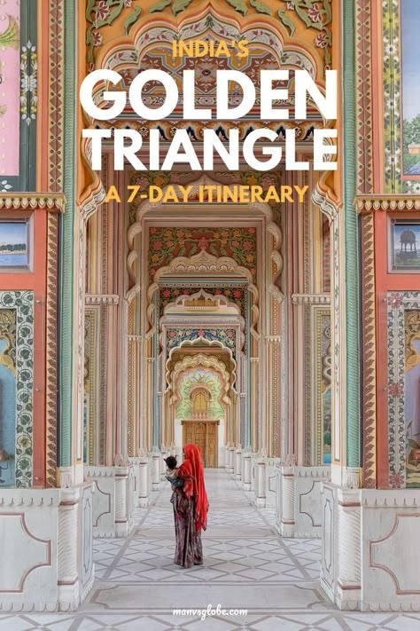 7 Day Itinerary for India's Golden Triangle: New Delhi, Agra & Jaipur | Man Vs Globe Travel Couple Photography, Golden Triangle India, Rajasthan Travel, Delhi Tourism, India Vacation, 7 Day Itinerary, Usa Wedding, Delhi Travel, India Travel Places