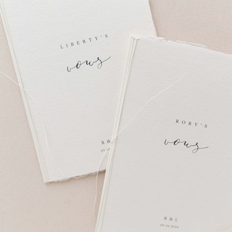 Much belated congratulations to L&R 🕊️ My heart is so full knowing their beautiful Vow Books are now heirlooms and forever keepsakes 💌 Thank you so much for sharing the wonderful photographs on your wedding day. 🥹🤍 R&L’s Vow Books: Alice Vow Books with Fine European Twine Photos 2 & 4: Photographed by @imogenevephotography Vow Books —— www.kethstudio.com Photos 1, 3 and 5 — © Kethstudio All Rights Reserved . . . . . . . #handmadepaper #invitation #vowbook #weddings #englishwedding #eng... Beautiful Vows, Deckled Edge Paper, Wedding Vow Books, Vow Books, Wedding Moodboard, Stationery Essentials, English Wedding, Vow Book, Paper Supplies