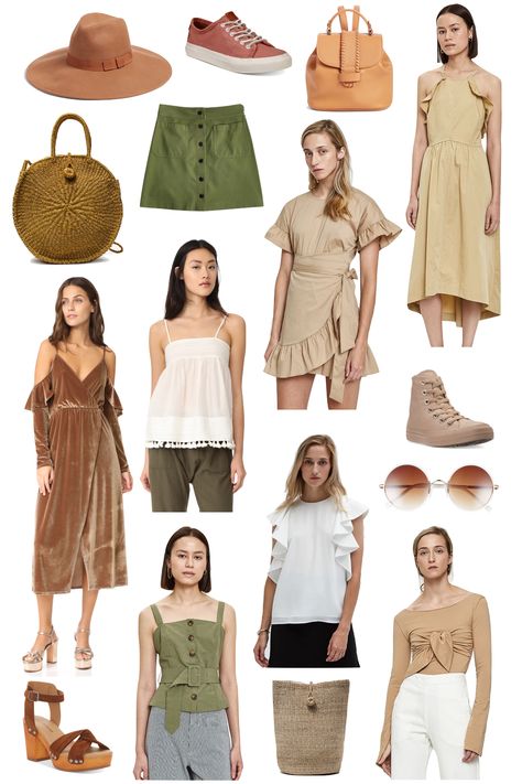 Kelly’s Chic Under $100: Earth Tones. Outfit Ideas Earth Tone, Earthtone Outfits Earth Tones, Earth Tones Clothes, Earth Tone Color Palette Outfit, Earth Tone Ootd, Earth Tone Outfits Women, Earth Colors Outfit, Earth Tone Style, Earthy Tones Outfit