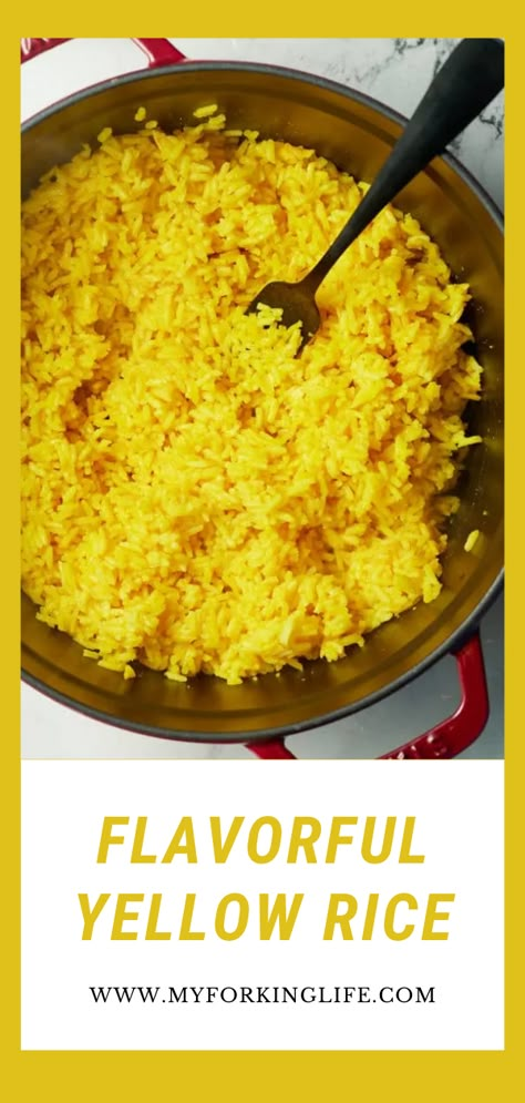 Plain Rice, Homemade Yellow Rice Seasoning, Yellow Rice Seasoning Recipe, Yellow Rice Recipe Easy, Rice Instant Pot, Ways To Make Rice Different, Mexican Yellow Rice Recipe, Yellow Rice Instant Pot, Best Yellow Rice Recipe