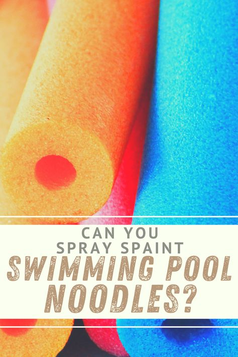 How to Spray Paint Swimming Pool Noodles - What Paint to Use and how exactly to Spray paint your Pool Noodles. How To Paint Pool Noodles, Painting Pool Noodles, Rainbow Pool Noodles Diy, Pool Noodle Paint Brush, Pool Noodle Rainbow Diy, Pool Noodle Rainbow, Cheer Homecoming, Pool Noodle Candles, Water Noodles