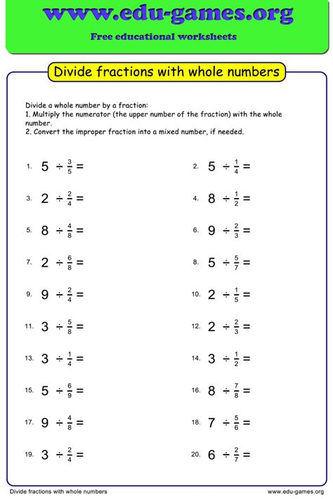 Division Fractions Worksheets, Fractional Numbers Worksheet, Simple Fractions Worksheets, Fractions Worksheets Grade 5, Fraction Division, Dividing Fractions By Whole Numbers, Dividing Mixed Numbers, Dividing Fractions Worksheets, Multiply And Divide Fractions