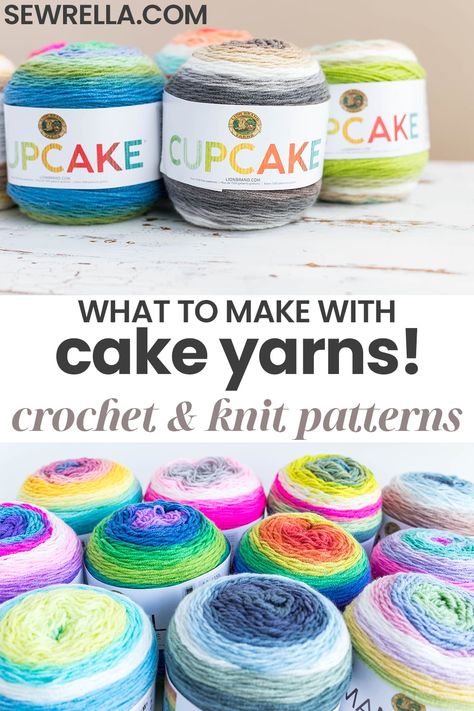 Caron Cake Crochet Patterns, Caron Cakes Patterns, Caron Cakes Crochet, Brand Cake, Crochet Cake, Caron Cakes, Mandala Yarn, Confection Au Crochet, Crochet Shawl Pattern Free