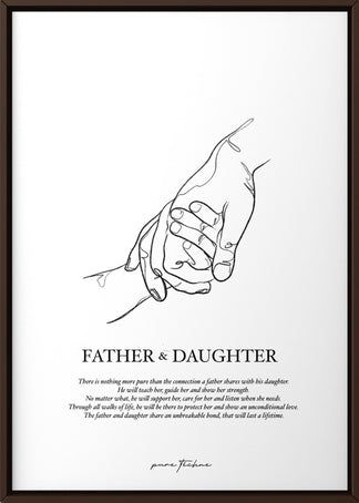 Father & Daughter - A4 Print – Pure Téchne Zodiac Compatibility, Moon Signs, Father Daughter, First Love, Gift Card, Pure Products