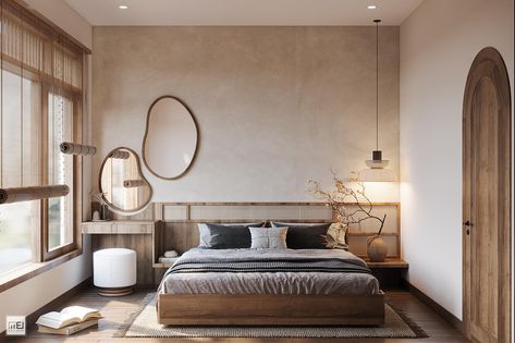 Neutral Interior Design, 2d Floor Plan, Sabi Style, Cozy Interior Design, Modern Room Decor, Small Bed, Visual Board, Home Design Plan, Neutral Interiors