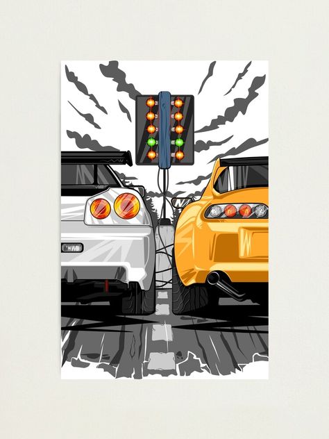 Supra Mk4 Painting, Supra Vs Skyline, Supra Painting, Supra Art, Toyota Supra A80, Supra A80, Nissan Skyline R34 Gtr, New Toyota Supra, Jdm Toyota