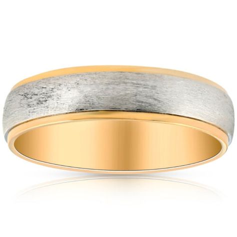 https://www.thebeautyreel.com Find many great new & used options and get the best deals for Solid Platinum & 14k Yellow Gold Two Tone 6MM Brushed Ring Mens Wedding Band at the best online prices at eBay! Free delivery for many products! Mens Wedding Rings Titanium, Black Wedding Band, Diamond Anniversary Bands, Rings Mens Wedding Bands, Platinum Wedding Band, Platinum Rose Gold, Wedding Anniversary Rings, Ring Mens, Rose Gold Wedding Bands