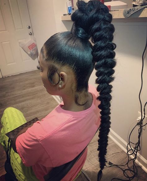 Genie Ponytail, Finger Waves Short Hair, Super Cute Hairstyles, Hair Projects, Weave Ponytail Hairstyles, Black Ponytail Hairstyles, Back To School Hairstyles, Dope Hairstyles, Hair Ponytail Styles