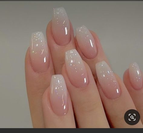 French Manicure Wedding Nails Brides, Bridal Nude Nails, Wedding November, Laura Ann, Chrome Nail Art, Graduation Nails, Ombre Nails Glitter, Nails Today, White Ombre