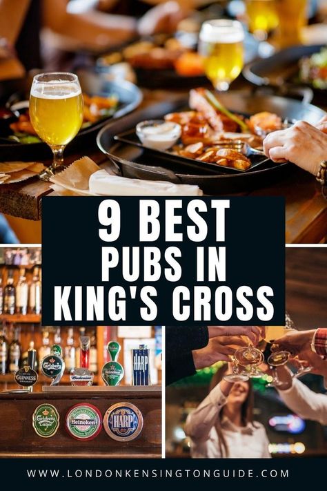 The best pubs in Kings Cross to suit every occasion. From gastro pubs to your traditional British Pub serving a wide range of beers, ciders and wines. | Best Pubs In London | London Pubs | Pubs In London Interior | Best Pubs In London | Oldest Pubs In London | Pubs Londres | London Pubs Aesthetic | Historic London Pubs | Historic Pubs In London | London Pubs Best Food | Pubs In London England Pubs Aesthetic, Pubs In London, Guinness Draught, Pub Interior, Gastro Pubs, London Itinerary, London Kensington, British Pub, Kings Cross