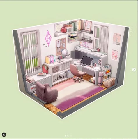 Ts4 Streamer Cc, Sims 4 Streamer Room, Sims Dorm Room, Girly Gaming Room, Sims 4 Streamer Cc, Sims 4 Dorm Room, Sims 4 Japanese House, Streamer Room, Sims Layout