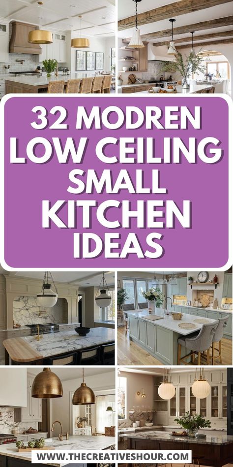 Elevate your living room with smart low ceiling small kitchen lighting ideas! Discover how to enhance light flow and style without overwhelming the space. These creative lighting options are perfect for rooms with low ceilings, offering both function and flair. Perfect for cozy attic bedrooms and efficient basement setups. Create a welcoming atmosphere with these innovative solutions! Kitchen Low Ceiling Lighting, Low Ceiling Small Kitchen, Kitchen Top Lighting, Tiny Kitchen Lighting Ideas, Tiny Kitchen Low Ceiling, Narrow Hallway Lighting Ideas Ceilings, Modern Chandelier For Kitchen, Small Kitchen Lighting Ideas Ceilings, Kitchen Lights Small Kitchen