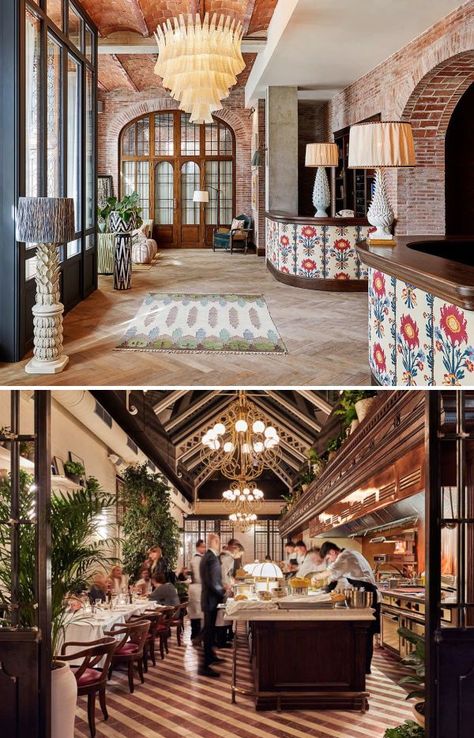 Soho House Bar, Soho House Exterior, Spanish Restaurant Interior, Soho House London, Soho House Miami, Restaurant Tiles, Soho House Barcelona, Turkish Restaurant, Spanish Restaurant