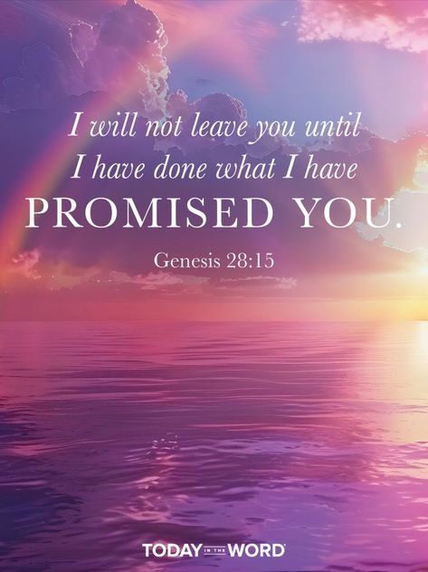 Gods Promises Verses Scriptures, Positive Bible Verses, Genesis 28, Bible Quotes Pictures, Bible Quotes Background, Journal Bible Quotes, Devotional Bible, God With Us, Bible Verse For Today