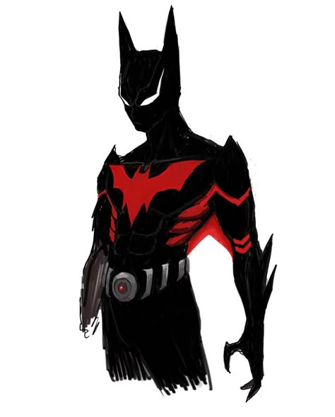 Batman Design Ideas, Batman Fan Design, Superhero Poses Female, Bat Man Beyond, Batman Poses Reference, Terry Mcginnis Fanart, Batman Oc Suit, Super Suit Concept Art, T Pose Reference Character Design