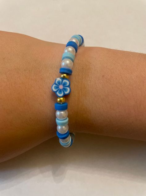 Coconutboba - Etsy Clay Bead Bracelet Ideas, Blue Pearl Bracelet, Bead Bracelet Ideas, Clay Bead Bracelet, Blue Clay, Resin Bracelet, Clay Bead, Bracelet Ideas, Bead Bracelets