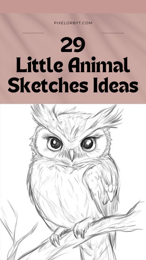 Bring a whimsical touch to your artwork with sketches of little animals that capture their cuteness. Black White Animal Drawing, Animal Characters Illustration, Fox Sketch Tutorial, Drawing Woodland Animals, Cute Drawings No Color, How To Draw A Cute Animal, Drawing Animals Sketches, Pencil Drawings Of Animals Easy, Beginners Art Ideas To Draw