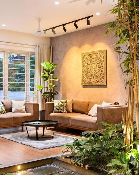 Drawing Room Interior Design Small Indian Living Room Colour Combination, Organic Industrial Interior, Indian Contemporary Interiors, Lounge Interior Design, Indian Living Room Decor, Indian Living Room Design, Arsitektur Kolonial, Interior Design Indian, Indian Interior Design