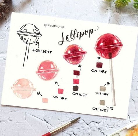 Watercolor Food, 수채화 그림, Watercolor Art Lessons, Watercolor Paintings Tutorials, Art Inspiration Painting, Painting Art Projects, Marker Art, Book Art Drawings, Sketchbook Art Inspiration