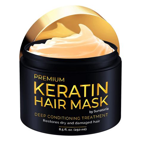 Shoppers Call This Keratin Mask a 'Holy Grail' for Damaged Hair — and It's Nearly 50% Off Hair Masks For Dry Damaged Hair, Keratin Hair Mask, Egg Hair Mask, Upper Lip Hair, Deep Conditioning Hair Mask, Stop Hair Breakage, Amazon Hair, Conditioning Hair Mask, Best Hair Mask