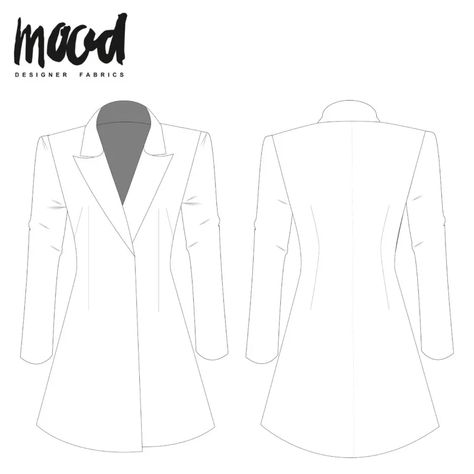 Zea Blazer Redux - Free Sewing Pattern - Mood Sewciety Outfit With Blazer, Mood Patterns, Sewing Patterns Free Women, Mood Designer Fabrics, Jacket Sewing Pattern, Blazer Pattern, Shirt Dress Pattern, Coat Pattern Sewing, Jacket Pattern Sewing