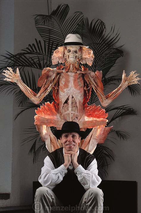 The Winged Man  Gunther von Hagen Winged Man, Gunther Von Hagens, Bodies Exhibit, Anatomy Models, Wax Art, Strange History, Real Bodies, Horror Show, Body Anatomy