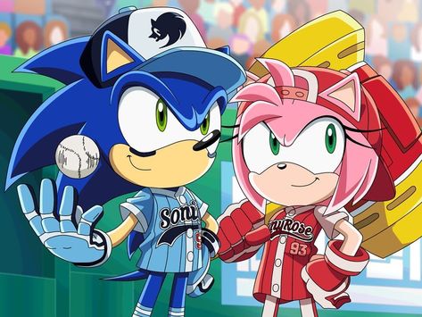 @sonicalways shared a photo on Instagram: “Sonic 💙 and Amy 💓 with their new baseball ⚾️ outfits 🔥🔥 in Sonic X 😍 style! -Credits y-firestar ➖➖➖➖➖➖➖➖➖➖➖➖➖➖➖➖➖➖ Follow me @sonicalways…” • Nov 9, 2020 at 1:17pm UTC Sonic Idw, Sonamy Comic, Sonic X, Rouge The Bat, Sonic Heroes, Sonic And Amy, Sonic Fan Characters, Sonic 3, Sonic Franchise