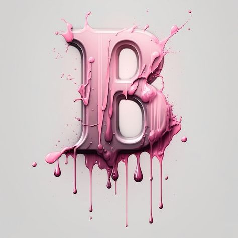 A pink letter b with a pink b in the mid... | Premium Photo #Freepik #photo #alphabet-logo #typography-alphabet #lettering-alphabet #alphabet Letter B Wallpaper, P Letter Design, Decorated Letters, Alphabet Logo, Alphabet Lettering, P Letter, Canva Font, Photo Letters, Typography Alphabet