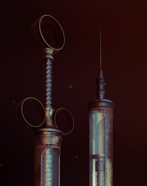 ArtStation - Syringe, Kevin Ferguson Syringe Aesthetic Dark, Medical Malpractice Aesthetic, Plaguecore Aesthetic, Malpractice Aesthetic, Syringe Aesthetic, Aot Aesthetic, Paradis Sombre, Connie Springer, Attack On Titan Aesthetic