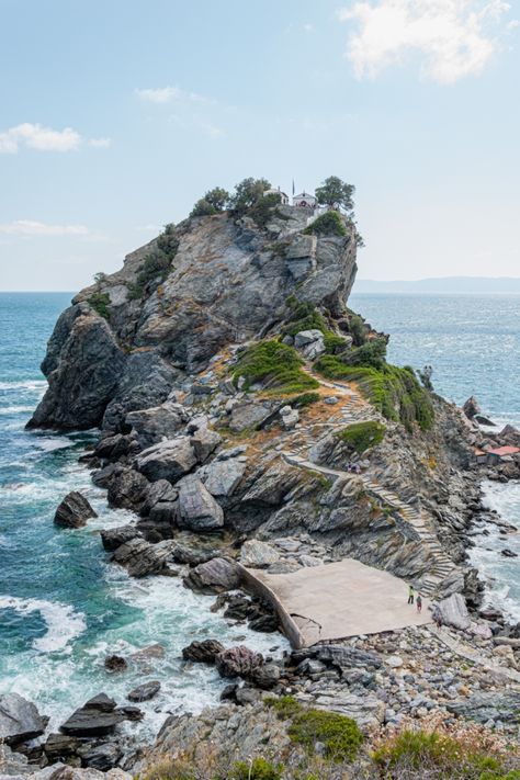 The amazing location of the iconic “Mamma Mia” chapel! www.skopelos.gr 📷: Elli (instagram.com/elaki26) #skopelos #visitskopelos #apieceofyourheart #apieceofyourart #visitskopelosisland #sporades #visitsporades #sporadesislands #greece #weddings #architecture #hiking #ecology #beaches #greek #vacation #holidays #mamamia #travel #visitgreece Mamma Mia Chapel, Skopelos Greece Mamma Mia, Greece Weddings, Season Pictures, Euro Tour, Skopelos Greece, Greece Wallpaper, Landscape Study, Greek Vacation