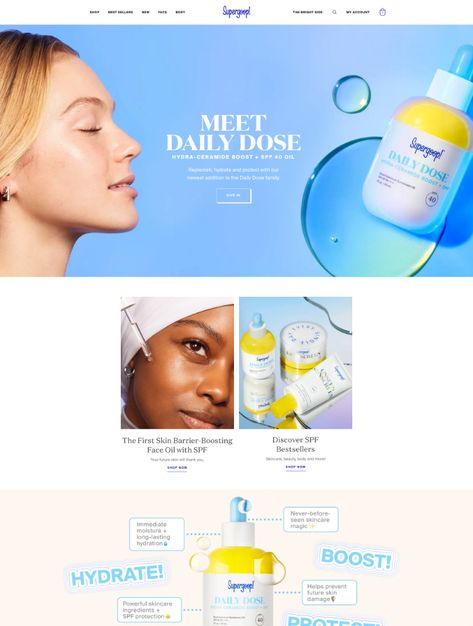 Cosmetics Moodboard, Skincare Banner, Skincare Website, Website Branding Design, Supplement Packaging, Spf Face, Advertising Ideas, Storefront Design, Business Colors