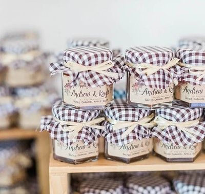 Jam Jar Wedding Favours, Blue Bridal Shower Favors, Jam Jar Wedding, Spring Bridal Shower Favors, Jar Wedding Favors, Jam Wedding Favors, Jam Favors, Rustic Bridal Shower Favors, Rustic Burlap Wedding