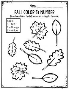 Fall Color By Number Kindergarten Free, Color By Number Fall Worksheets, Fall Color By Number Preschool, Fall Worksheets For Kindergarten, Fall Worksheets For Kids, September Worksheets, Preschool Fall Math, Fall Color By Number, Fall Preschool Worksheets