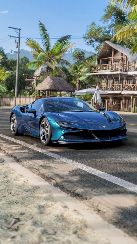 Blue Ferrari Wallpaper, Forza Horizon 5 Cars, Car Ipad Wallpaper, Ferrari Sf90 Wallpaper, Sf90 Wallpaper, La Ferrari Wallpaper, Ferrari Wallpaper Iphone 4k, Forza Horizon 5 Wallpapers, Sf90 Ferrari