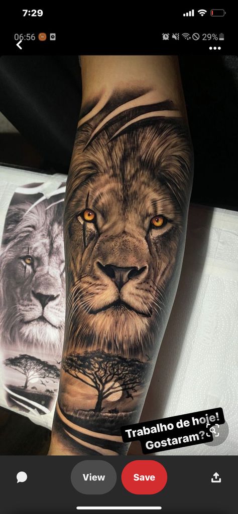 Calm Lion Tattoo, Lion Tattoo Outer Forearm, Lion Forearm Tattoo For Men, Peyton Tattoo, Realistic Lion Tattoo Design, Lion Tattoo Half Sleeve, Inner Forearm Tattoo Men, Lion Leg Tattoo, Tattoos Arm Mann