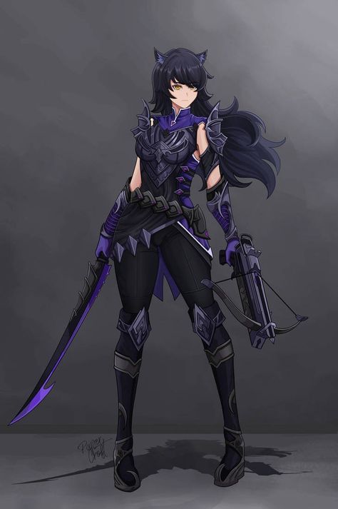 Coco Blake, Yang Fanart, Fantasy Assassin, Blake Belladona, Rwby Oc, Rwby Blake, Female Monster, Rwby Characters, Rwby Comic