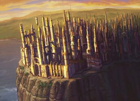 Sharn - Eberron Unlimited Sharn Eberron Art, Breland Eberron, Eberron Concept Art, Sharn Eberron, Eberron Sharn, Dnd Eberron, Eberron Art, Scene Setting, Steampunk City