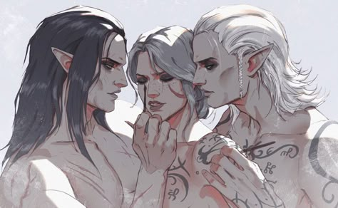 Snow Elf, Witcher Art, Female Vampire, Fantasy Couples, Rpg Characters, Witcher 3, Wild Hunt, Scary Art, High Fantasy