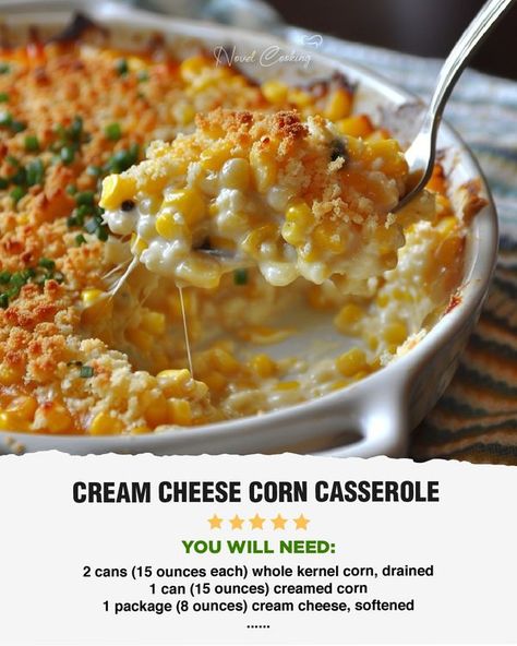 Best Corn Casserole Recipe, Cream Cheese Corn Casserole, Ruths Chris Sweet Potato Casserole, Cheese Corn Casserole, Cheesy Corn Casserole, Corn Recipes Side Dishes, Cream Cheese Corn, Cream Corn Casserole, Creamed Corn Recipes