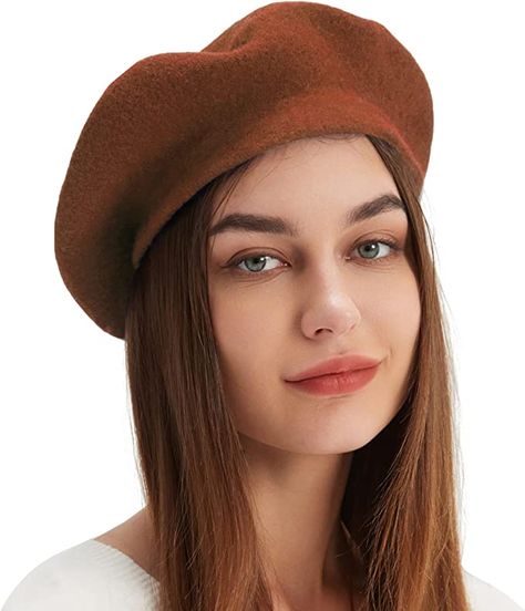 Wool Beret Hat French Beret Cap Winter Artist Painter Hat Solid Color for Women (1 Camel) at Amazon Women’s Clothing store French Hat Berets, French Hats, Hats Beret, Hat Fashion Women, Hat French, Beret Cap, Painter Hat, Cap Winter, French Beret