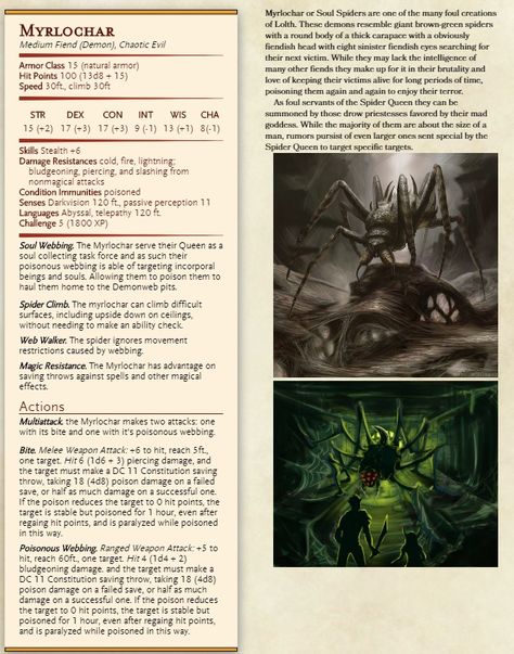 Dnd Fiend, Homebrew Monsters, Dnd Creatures, Dungeons And Dragons Races, Rpg World, Dnd Homebrew, Dungeons And Dragons 5e, Monster Book Of Monsters, Dnd 5e Homebrew