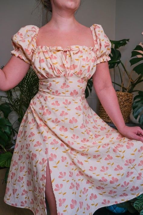 Milk Maid Dress Pattern, Maid Dress Pattern, Milk Maid Dress, Dress Sewing Patterns Free, Milk Maid, Gaun Fashion, Aesthetic Dress, Skirt Trends, Cottagecore Dress