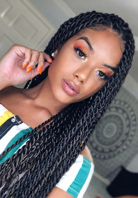 Trendy We Fryzurach, Tan Skin Blonde Hair, Braided Ponytail Hairstyles, Twist Braid Hairstyles, 4c Hair, Girls Braids, Braids For Black Women, African Braids Hairstyles, Braided Hairstyles For Black Women