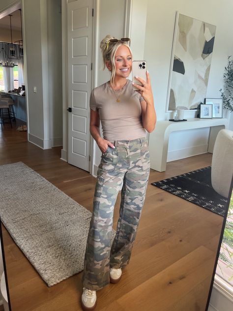 No Boundaries Wide Leg Cargo … curated on LTK Styling Camo Cargo Pants, Women Camo Pants Outfit, Camp Cargo Pants Outfit, Camo Pants Outfit Women, Camo Shirt Outfit Women, Cargo Joggers Outfits Women, Wide Leg Cargo Pants Outfit, Camp Pants Outfit, Camo Shirt Outfit