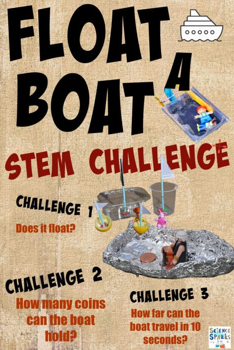 Fishing Stem Activities, Pirate Steam Activities, Ocean Theme Camp Activities, Pirate Crafts For Kids Summer Camps, Pirate Stem Activities, Pirate Stem, Boat Stem Challenge, Summer Stem Activities, Foil Boat